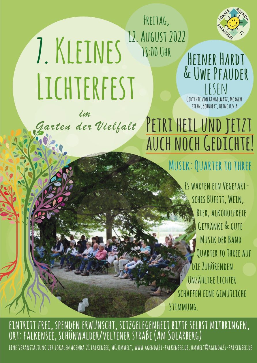 Lichterfest mit Lesung 2022 – Petri heil und jetzt auch noch Gedichte